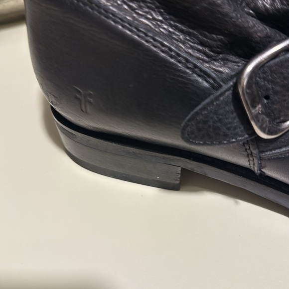 Veronica by Frye black moto style Sz 91/2 - Picture 2 of 7